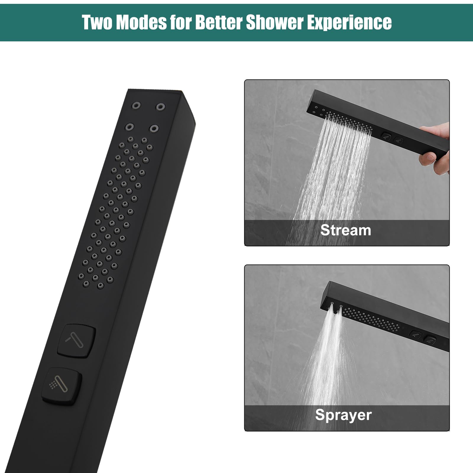 Hoimpro 2-in-1 handheld shower allows quick mode switching
