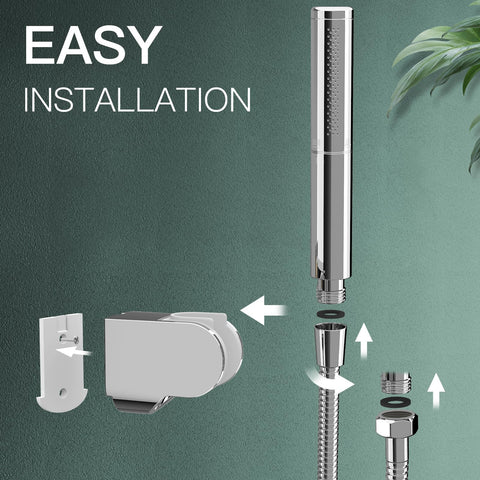 Hoimpro 59-inch hose and bracket extend reach for tub rinsing