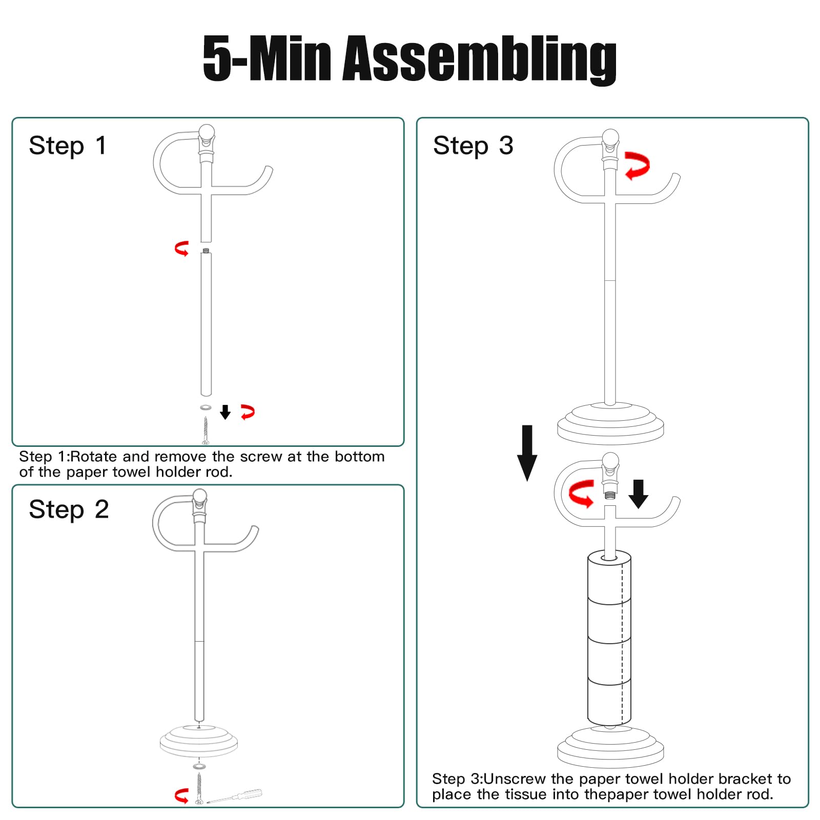 Hoimpro bathroom setup idea shows organized storage and easy roll access.