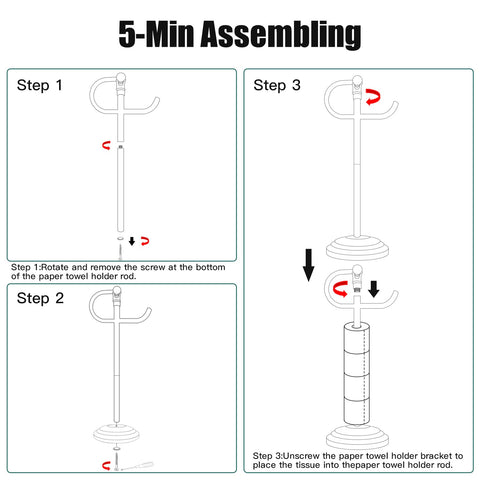 Hoimpro bathroom setup idea shows organized storage and easy roll access.