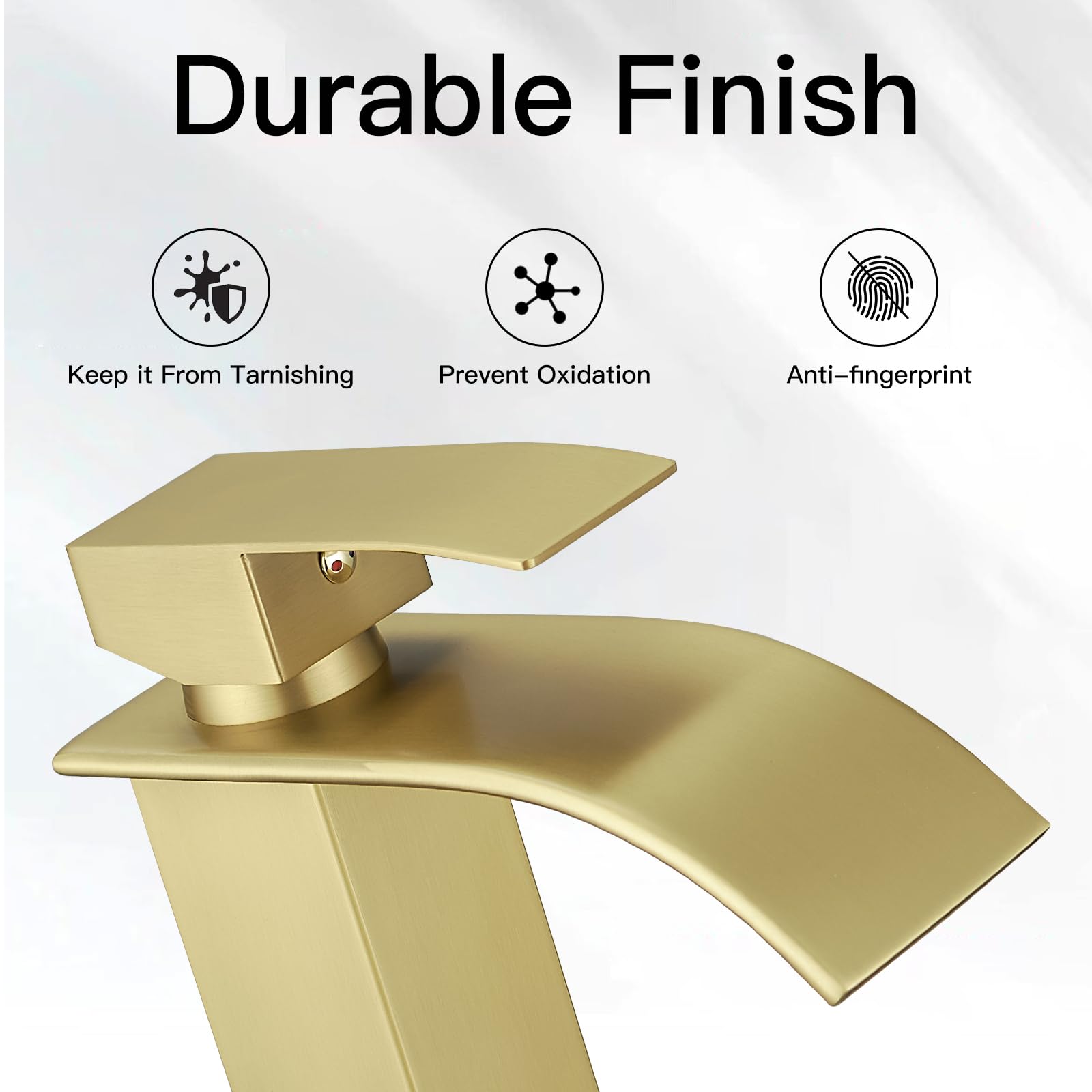 Hoimpro brushed gold finish maintains elegant look with durable coating