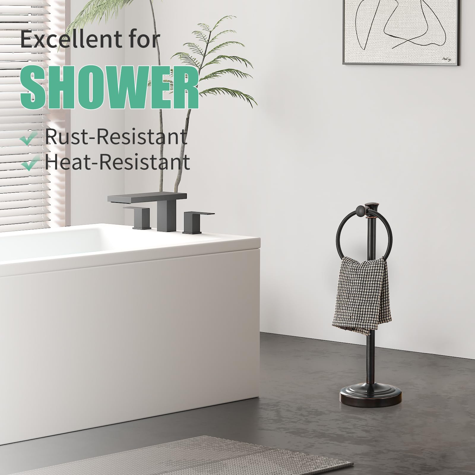 Hoimpro brushed stainless steel towel rack with durable, rustproof finish