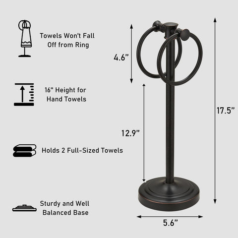 Hoimpro high-weight-capacity towel bar supports bulky towels