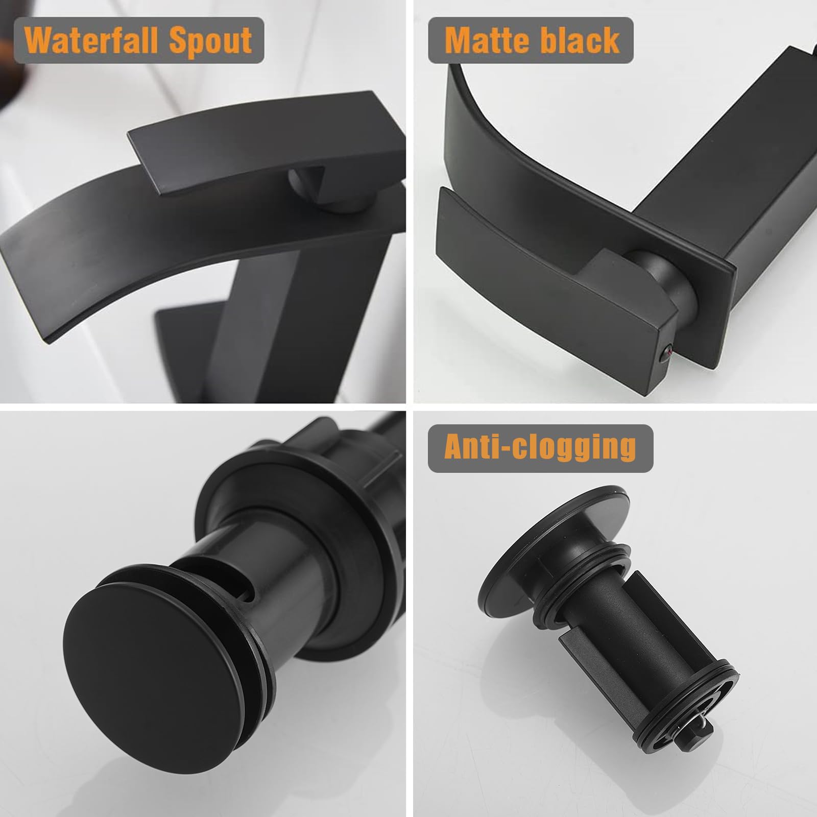 Hoimpro included flexible hoses simplify hot and cold connections.