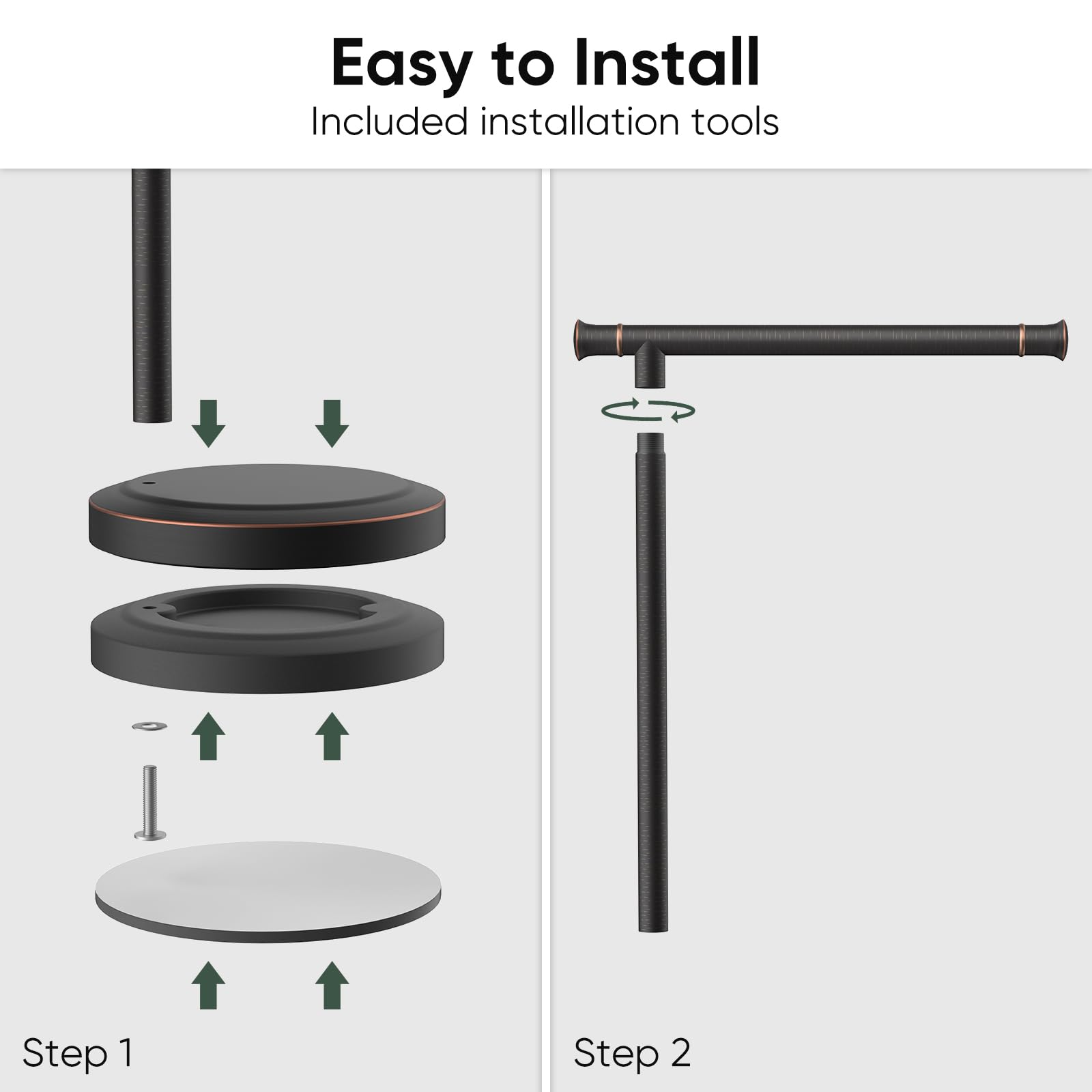 Hoimpro kitchen and bathroom towel holder on a countertop for quick access.