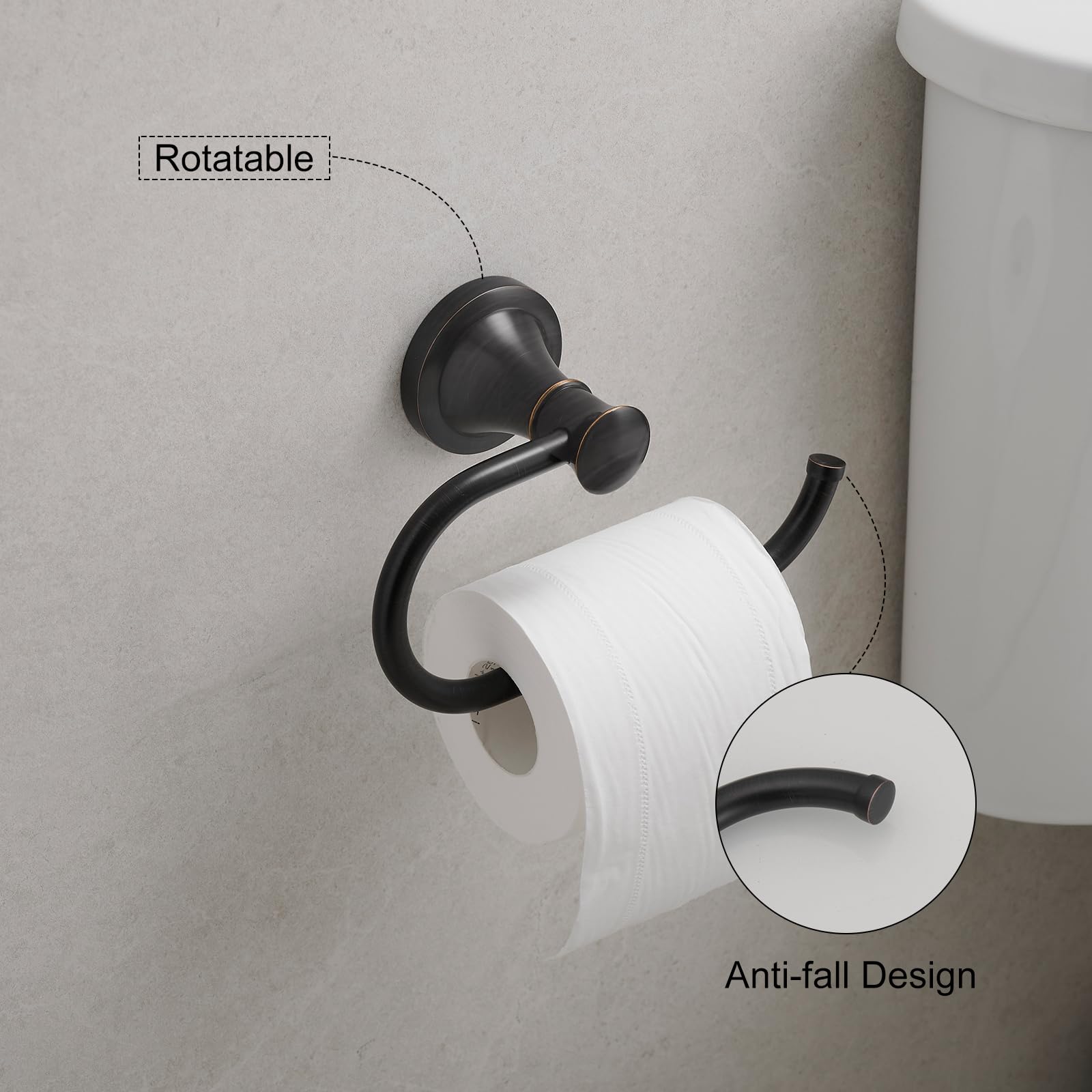 Hoimpro oil rubbed bronze hardware set shown together for a cohesive bathroom update