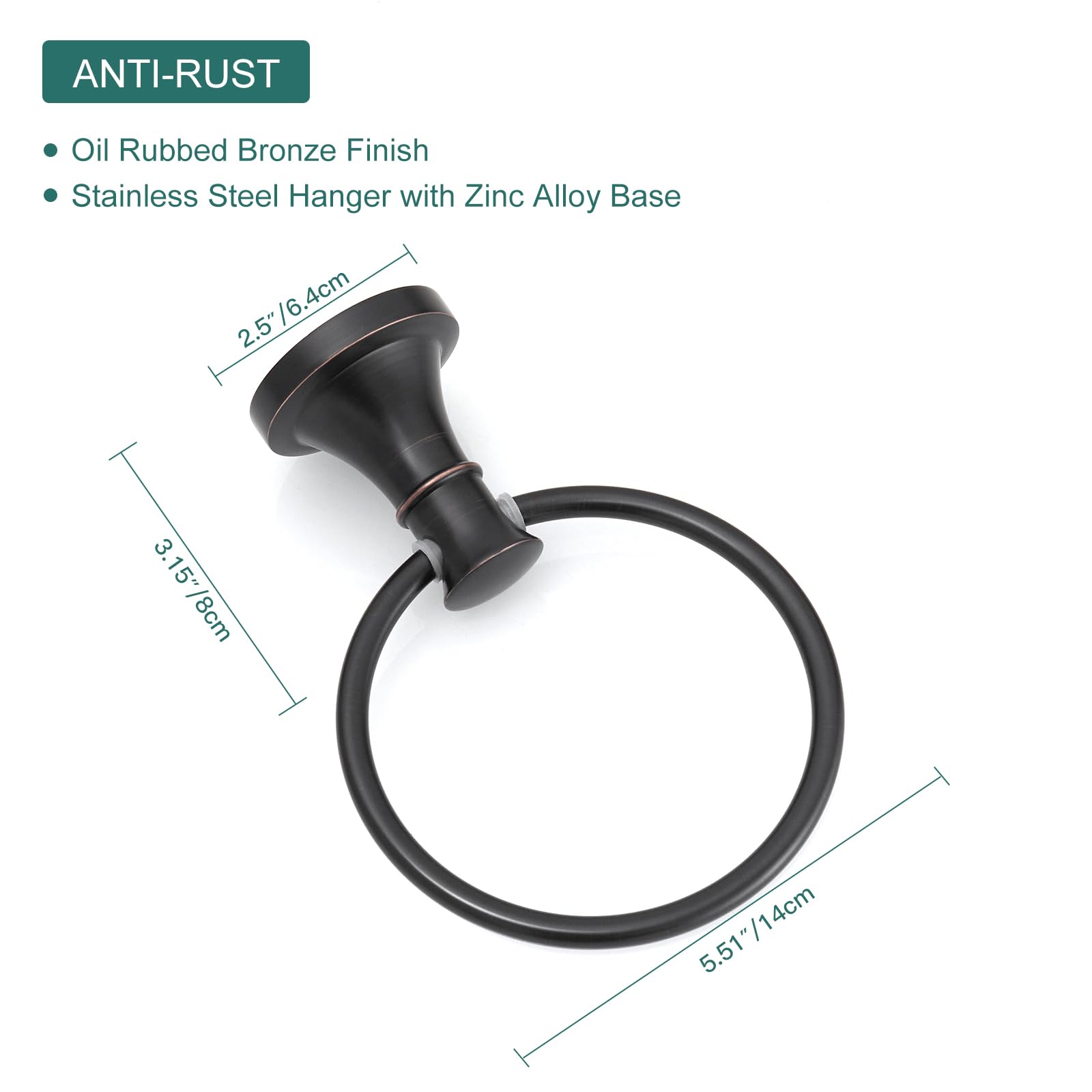 Hoimpro oil rubbed bronze close-up of SUS304 stainless steel body for rust resistance