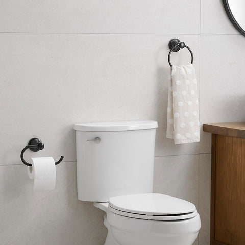 Hoimpro oil rubbed bronze toilet paper holder keeps rolls accessible with sturdy wall mount