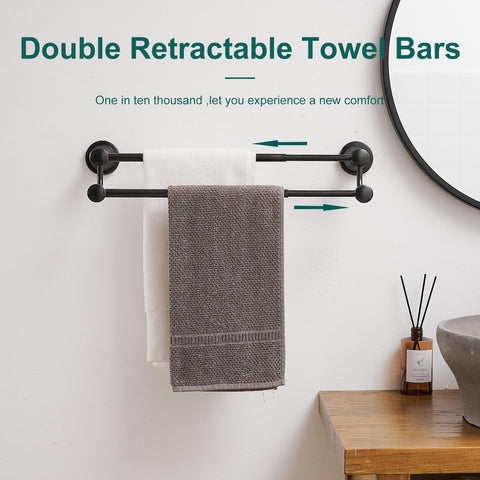 Hoimpro easy-install towel bar includes mounting screws for quick upgrade.