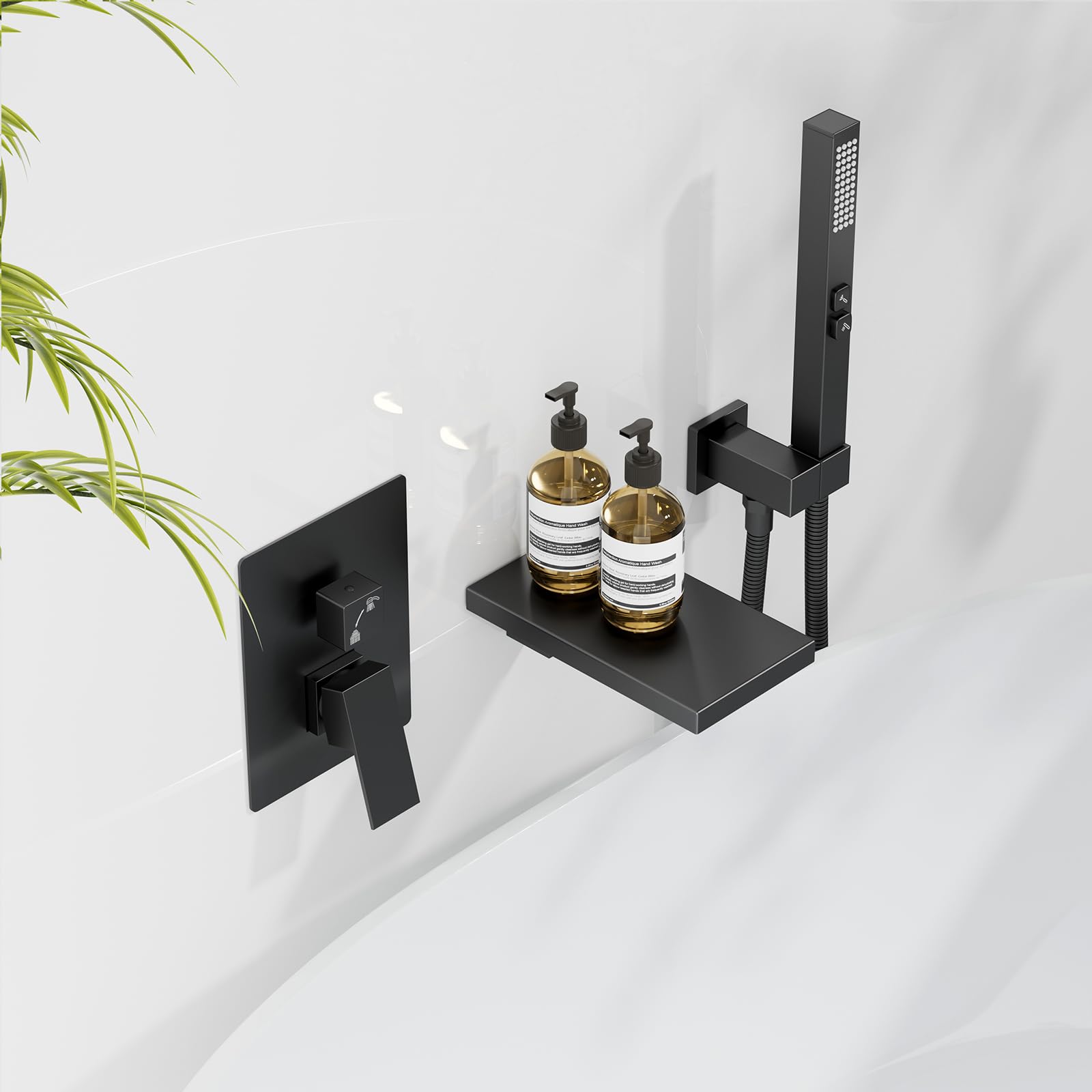 Hoimpro tub faucet set with handheld shower for versatile cleaning
