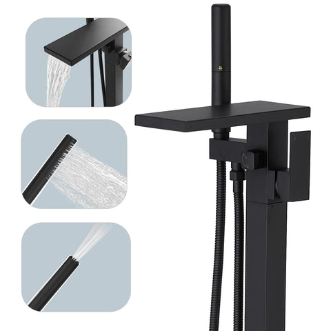 Hoimpro tub filler waterfall-spout delivers a serene spa-like bath with smooth flow.