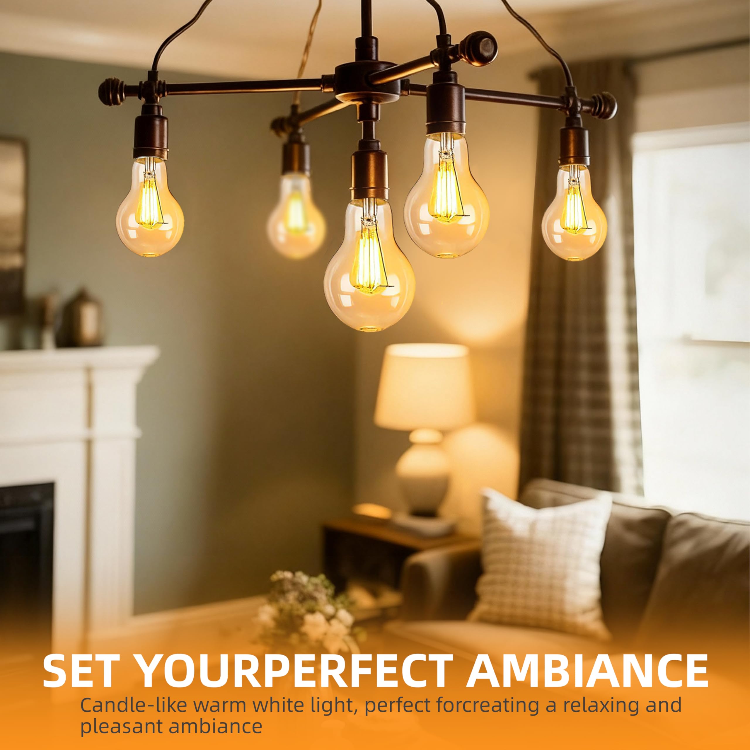 Hoimuv 100W A19 base-E26 fits most lamps
