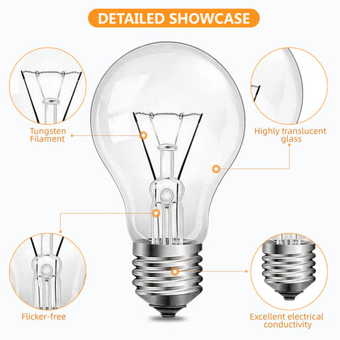 Hoimuv 100W A19 dimensions illustrating compact size for fixtures
