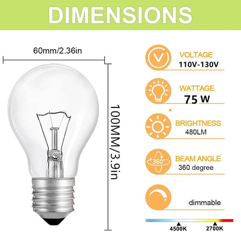 Hoimuv 75W A19 soft white beam enhances kitchens and dining areas