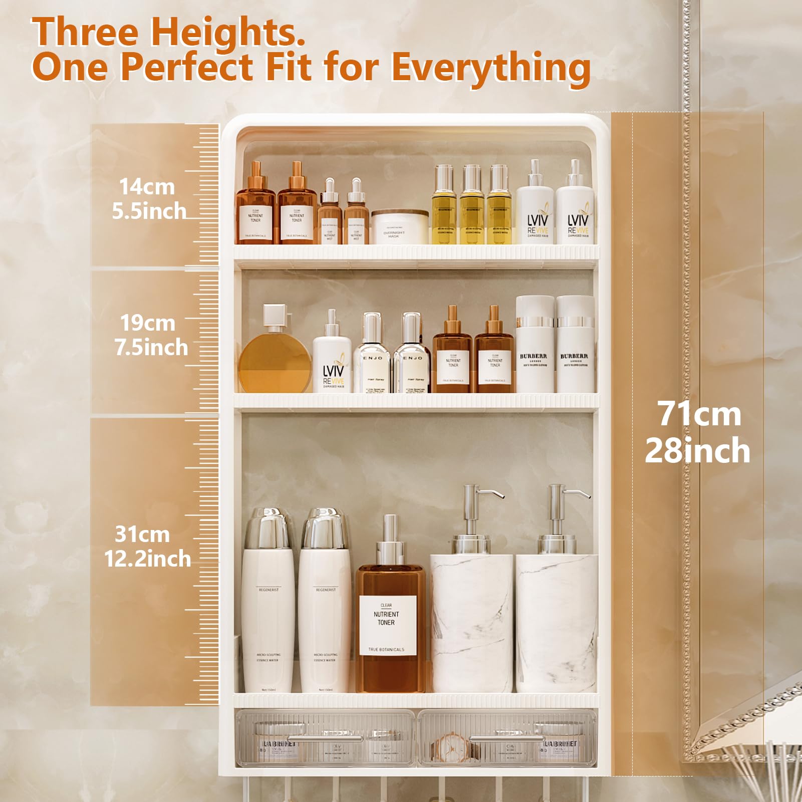 Hoiwio adhesive no-drill installation for sturdy wall storage without holes