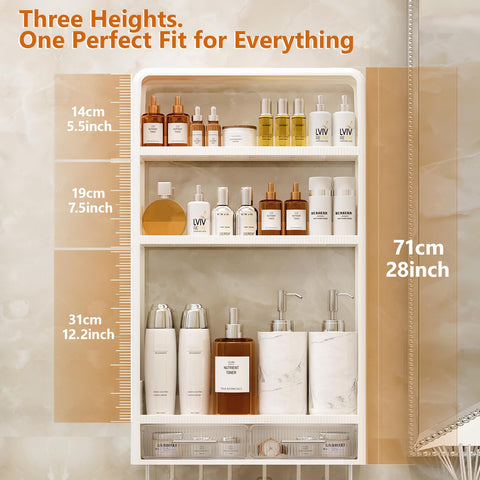 Hoiwio adhesive no-drill installation for sturdy wall storage without holes