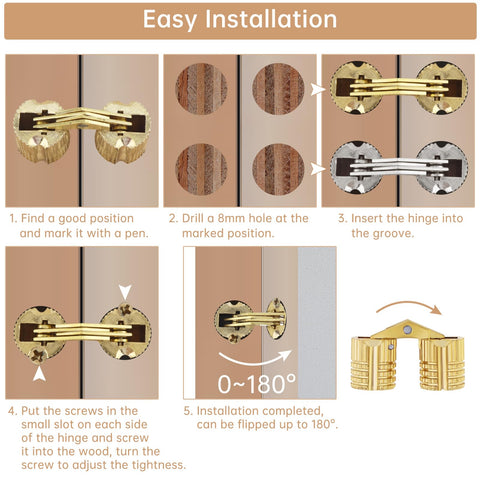 HOJLKLD concealed hinges for small crafts provide subtle, secure mounting options.