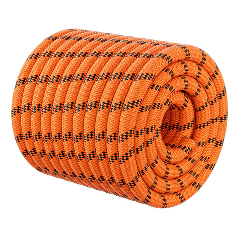 HOKINETY double braided arborist rope in orange for reliable tree rigging