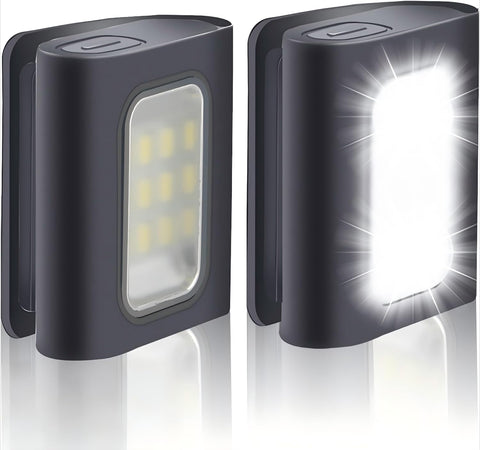 HOKOILN 2-pack night running lights clipped on a jacket for enhanced visibility during dusk runs