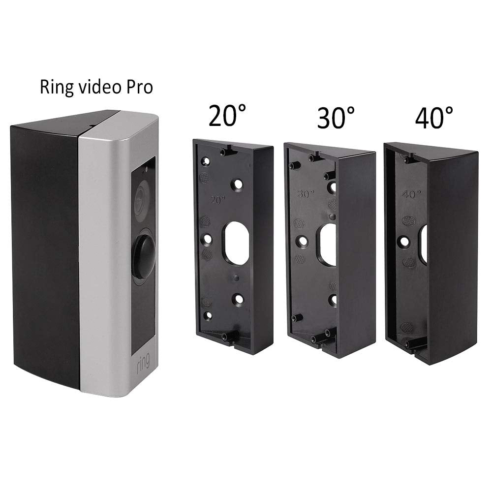 HOLACA Ring Pro bracket 20-degree view angle for better doorbell coverage.