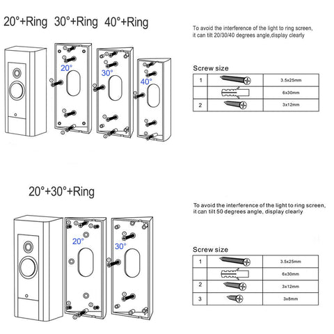 HOLACA Ring Pro bracket hardware kit with complete mounting components.