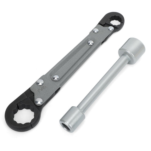 Holdly angle stop wrench with adjustable jaw for fast installation in tight spaces.