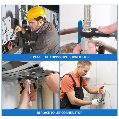 Holdly angle stop wrench compact design fits neatly in a toolbox.