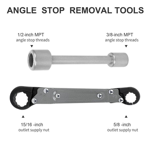 Holdly angle stop wrench with corrosion-resistant finish for lasting performance.
