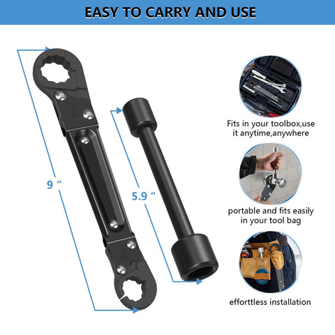 Holdly angle stop wrench kit in a compact case for easy transport.
