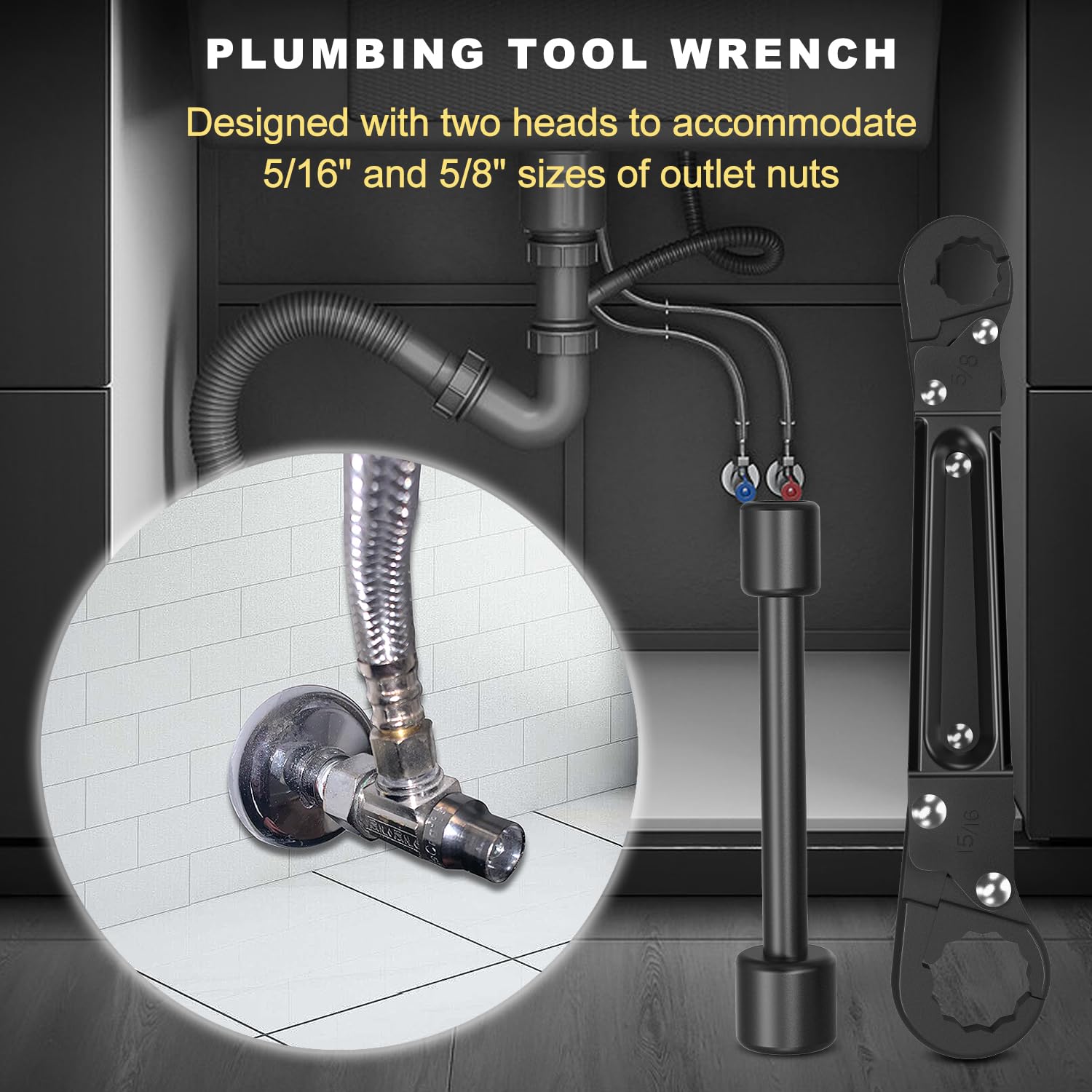 Holdly angle stop wrench kit with ergonomic grip for comfortable use in challenging spaces.