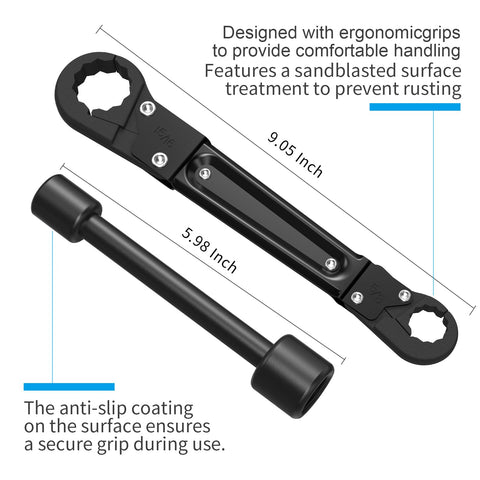 Holdly angle stop wrench kit compatible with 3/8 and 1/2 inch MPT threads for versatile fittings.
