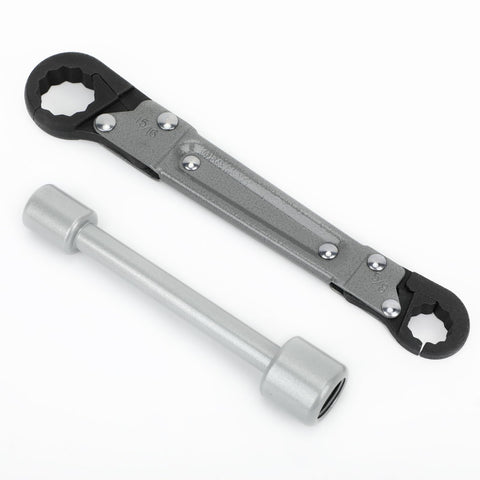 Holdly silver tool kit ready for on-site compression stop tasks.