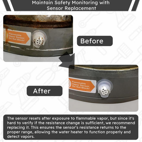 Holdly FV sensor kit installed on a Rheem heater demonstrates compatibility
