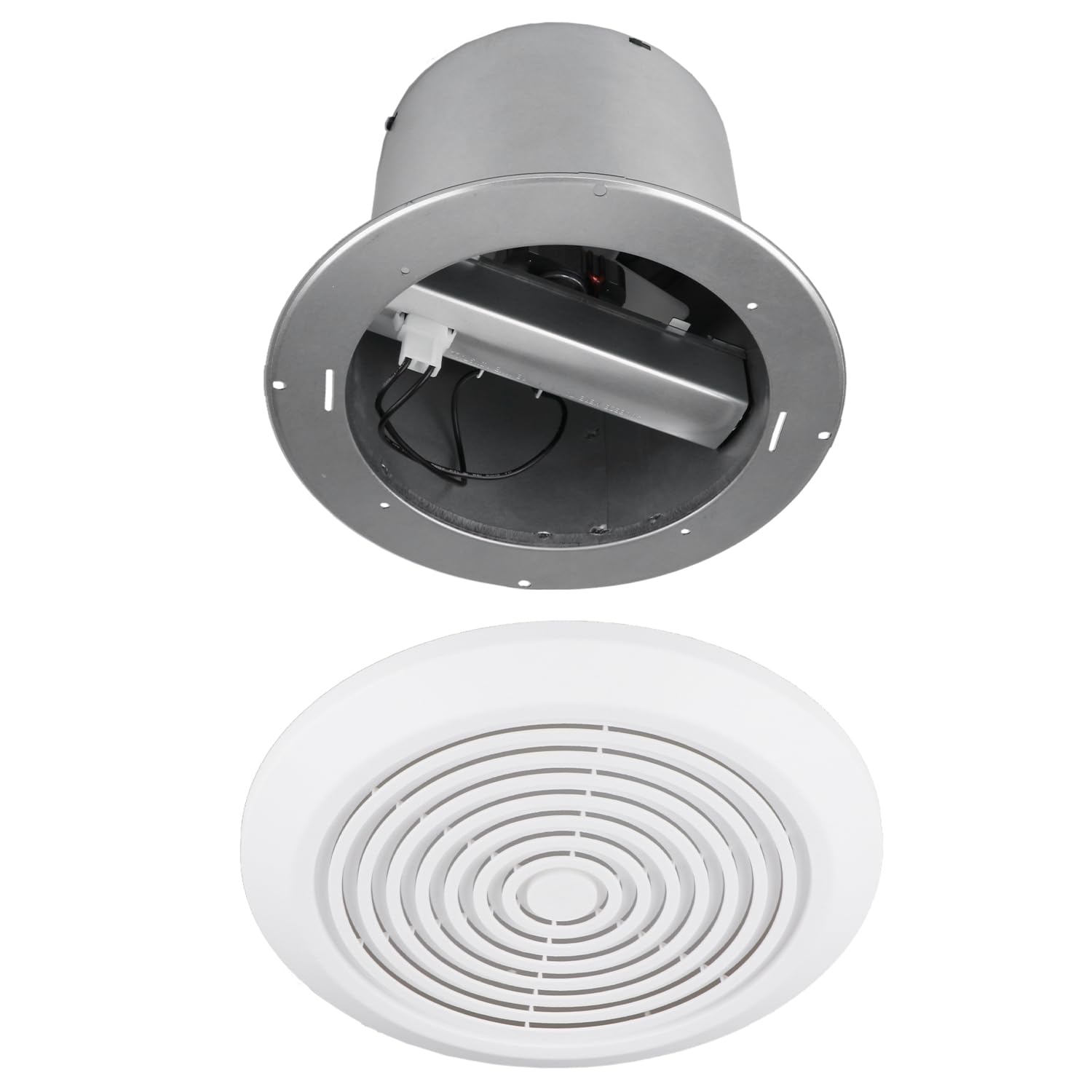 Holdly V2262-50 7in exhaust fan front view improves bathroom ventilation and moisture control.