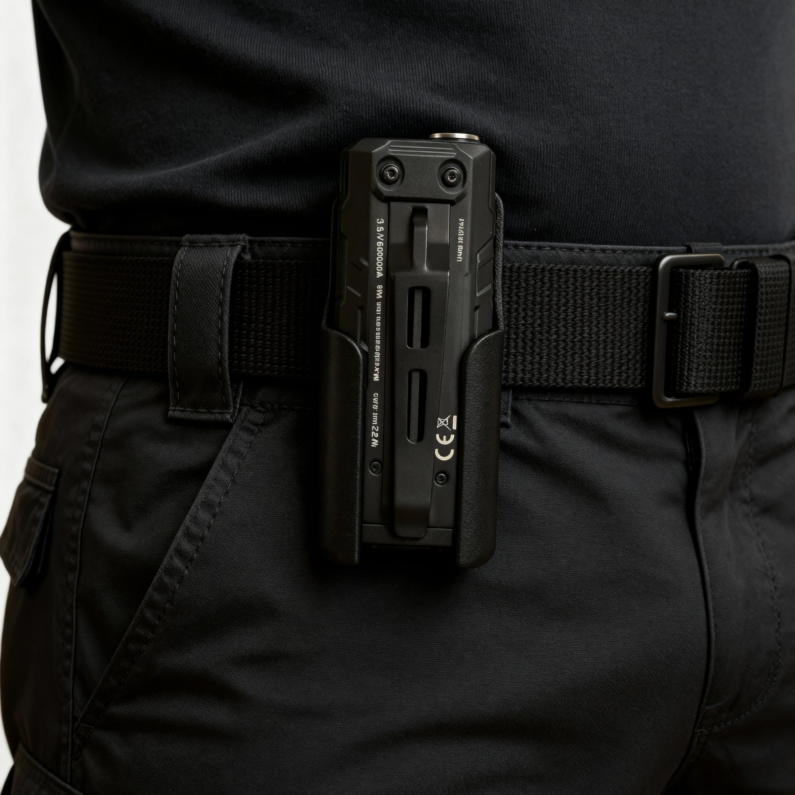 HoldMyGear large belt-clip fits belts up to 2.25 inches.