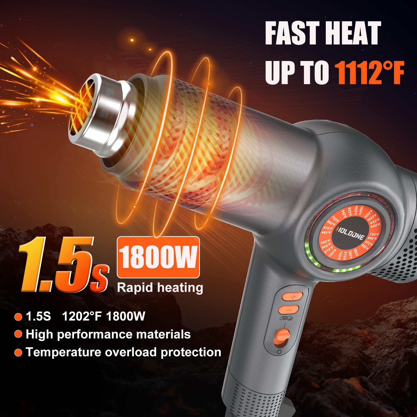 Ergonomic handle provides comfortable grip during use.