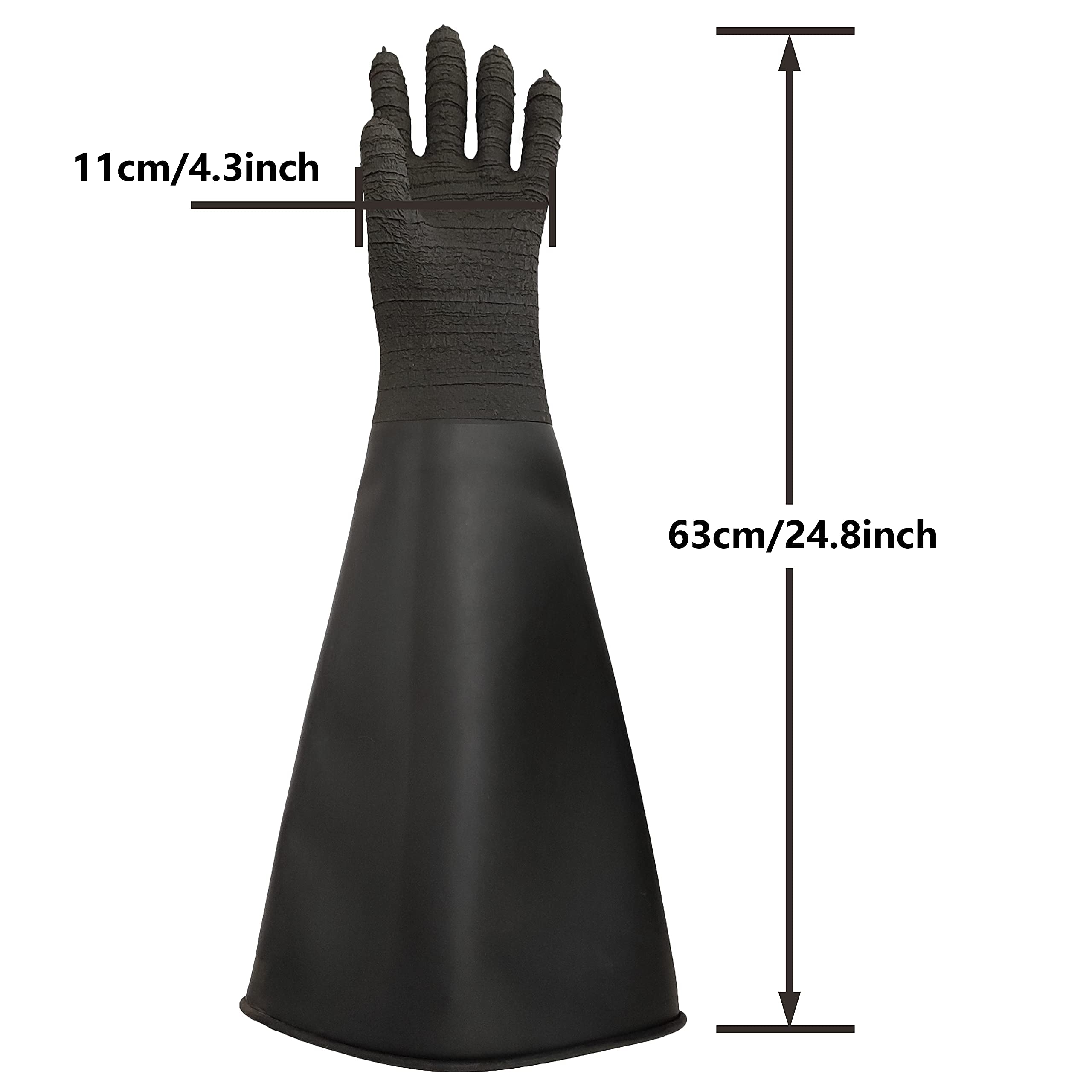 HOLDWIN heavy-duty gloves, side view, durable latex for long-lasting protection during tasks.