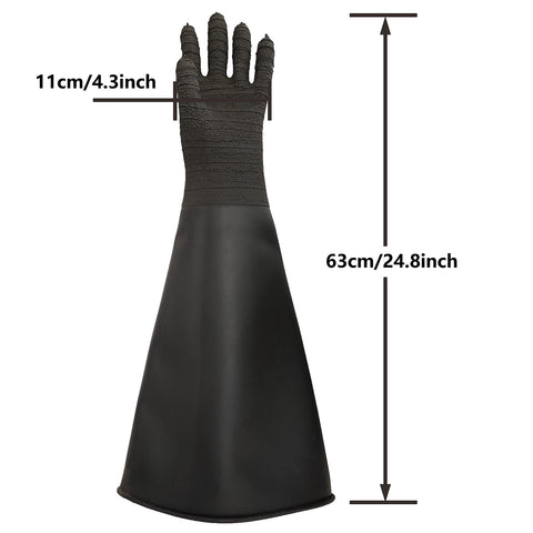 HOLDWIN heavy-duty gloves, side view, durable latex for long-lasting protection during tasks.