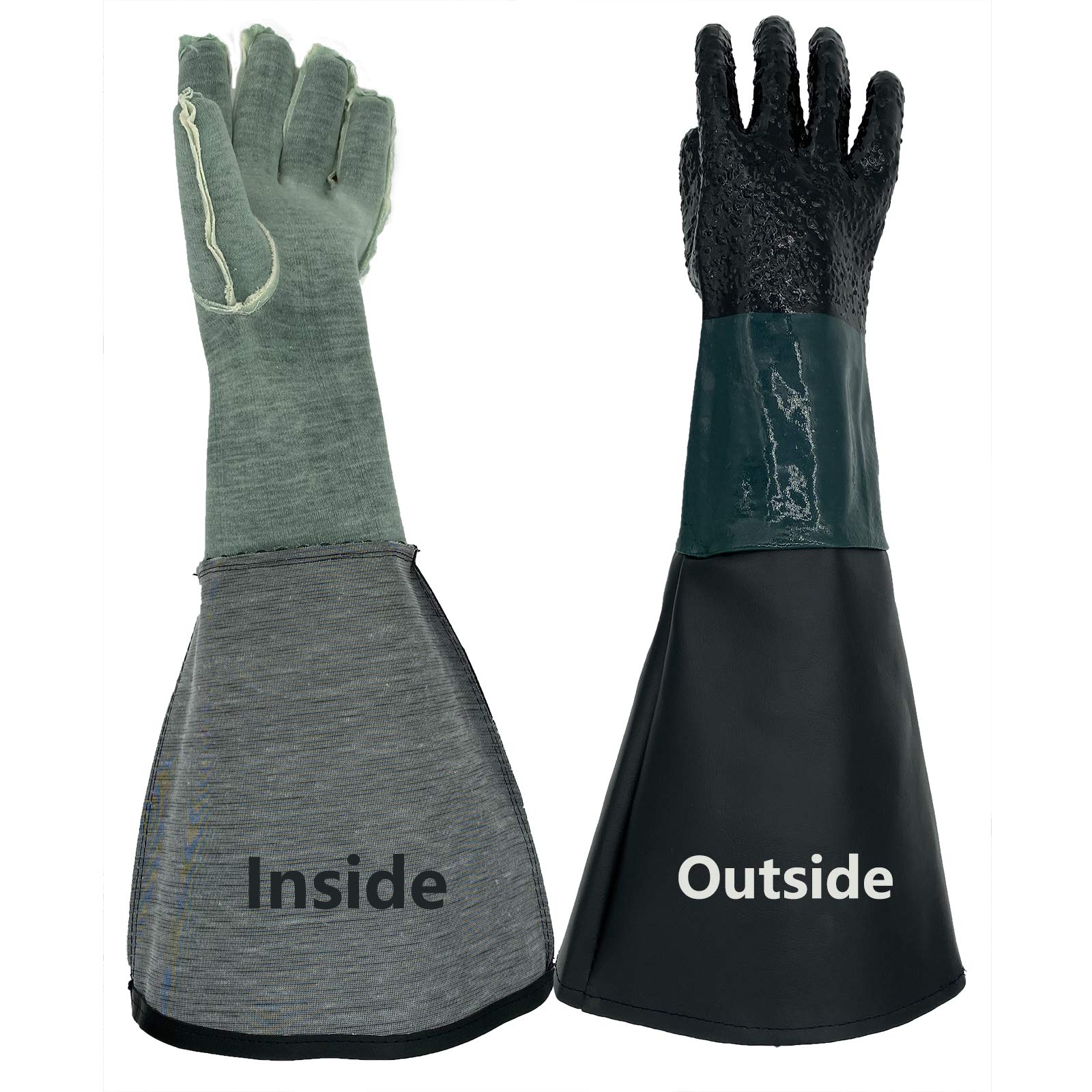 HOLDWIN sandblasting gloves with cotton lining for extended comfort.