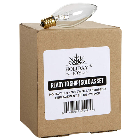 Holiday Joy 12-pack replacement bulbs for easy holiday decorating and setup