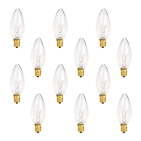 Holiday Joy C26 torpedo-tip night light bulb with clear glass for cozy ambiance