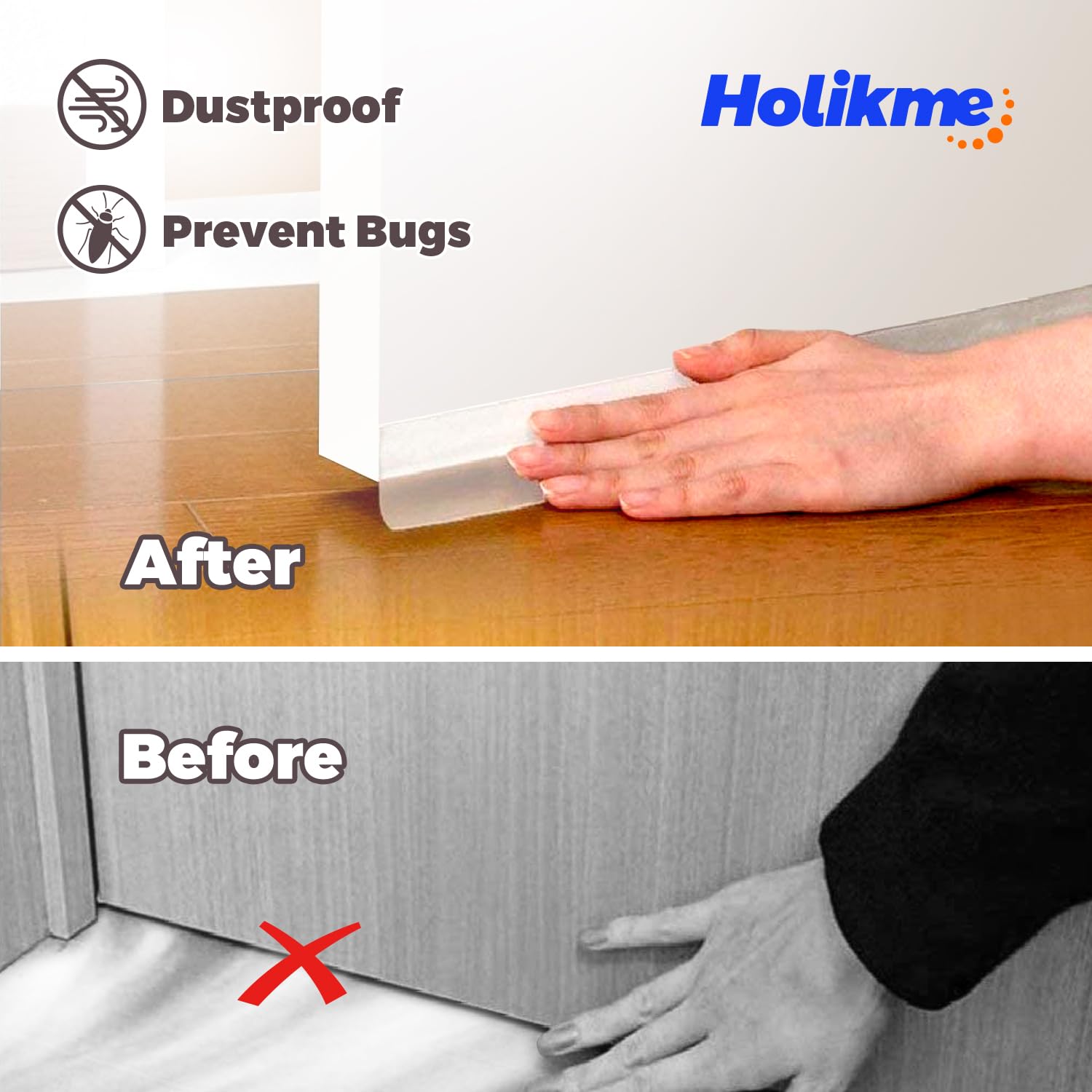 Holikme adhesive door seal strip provides strong hold for durable bonding