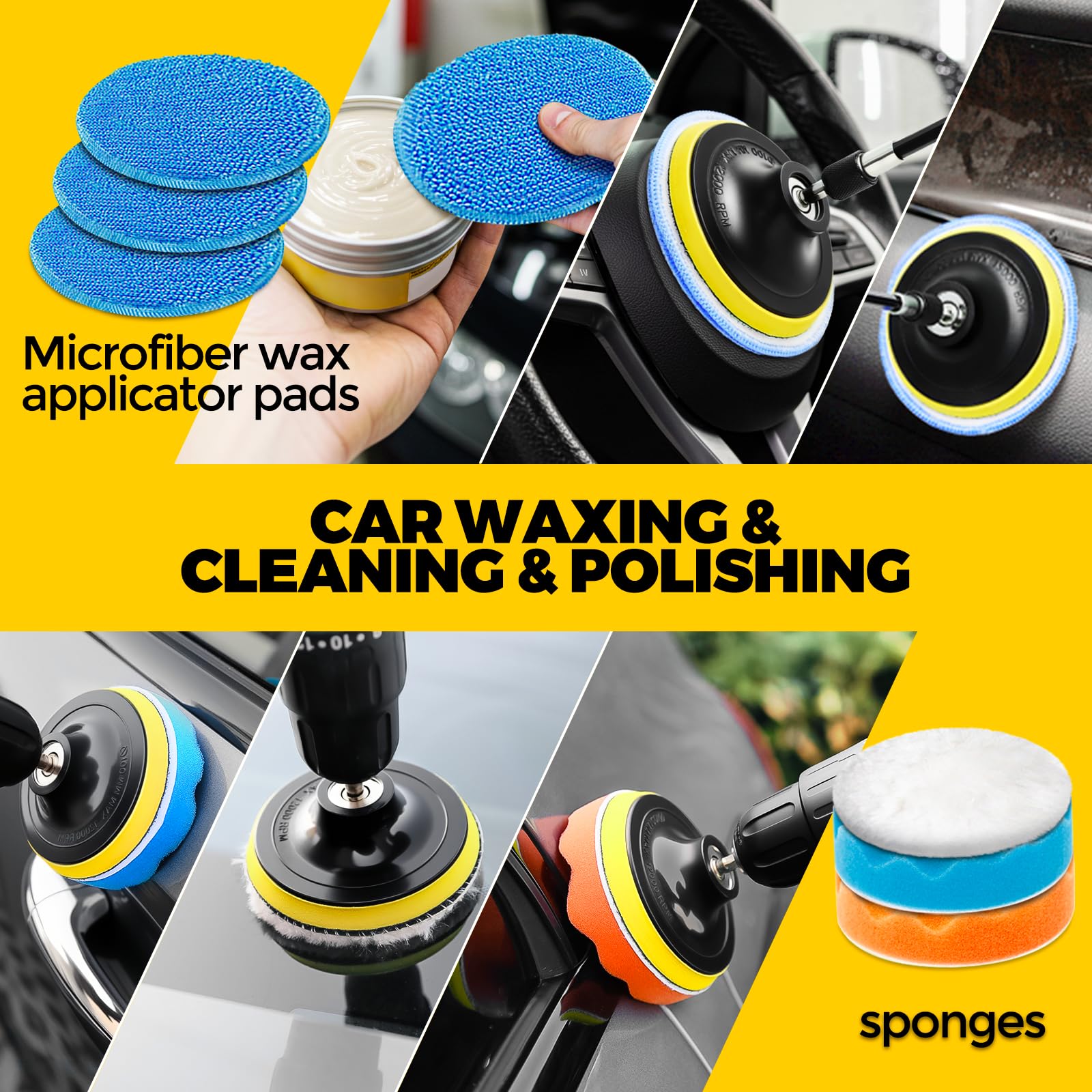 Holikme microfiber wax applicator pads help apply wax evenly.