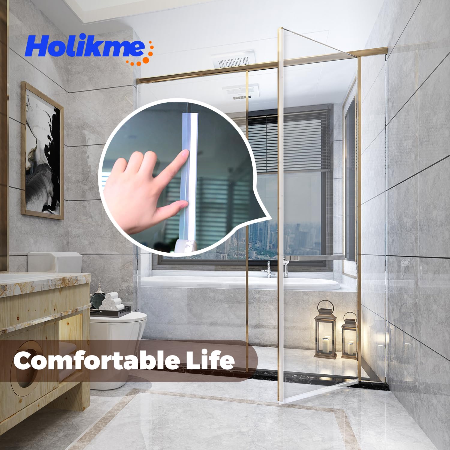 Holikme window and door seal provides airtight coverage for up to 1.2 inch gaps