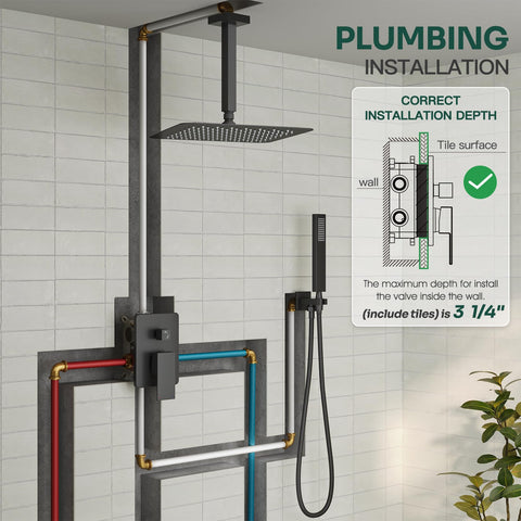 HoliSpa 10-inch rain showerhead provides high pressure coverage