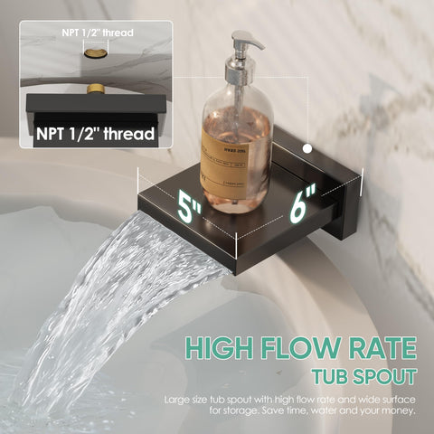 HoliSpa Black Shower System 59-inch hose provides long-range flexibility