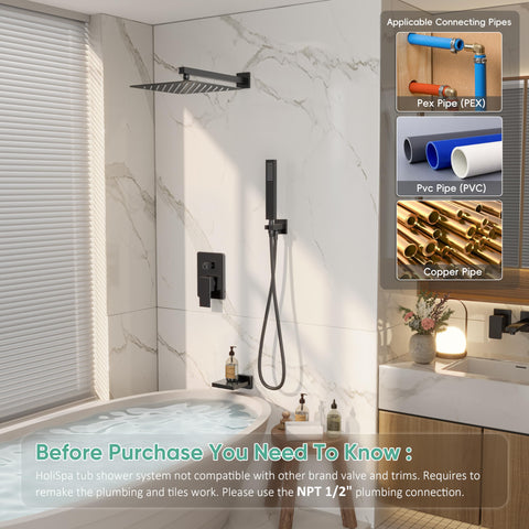 HoliSpa Black Shower System handheld spray for flexible cleaning and targeted rinsing