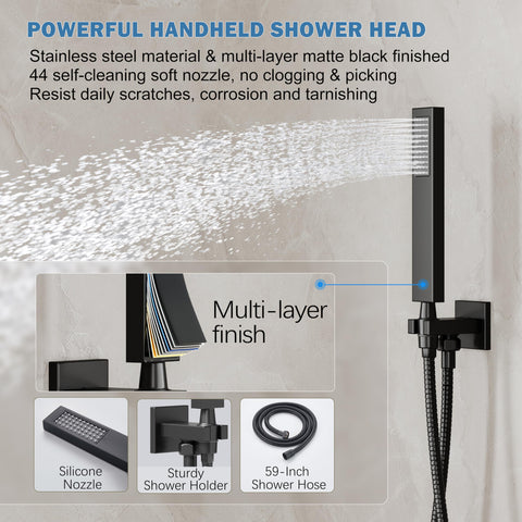 HoliSpa brass shower arm shown with sturdy, corrosion-resistant construction.