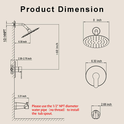 HoliSpa installation instructions for Brushed Gold faucet set