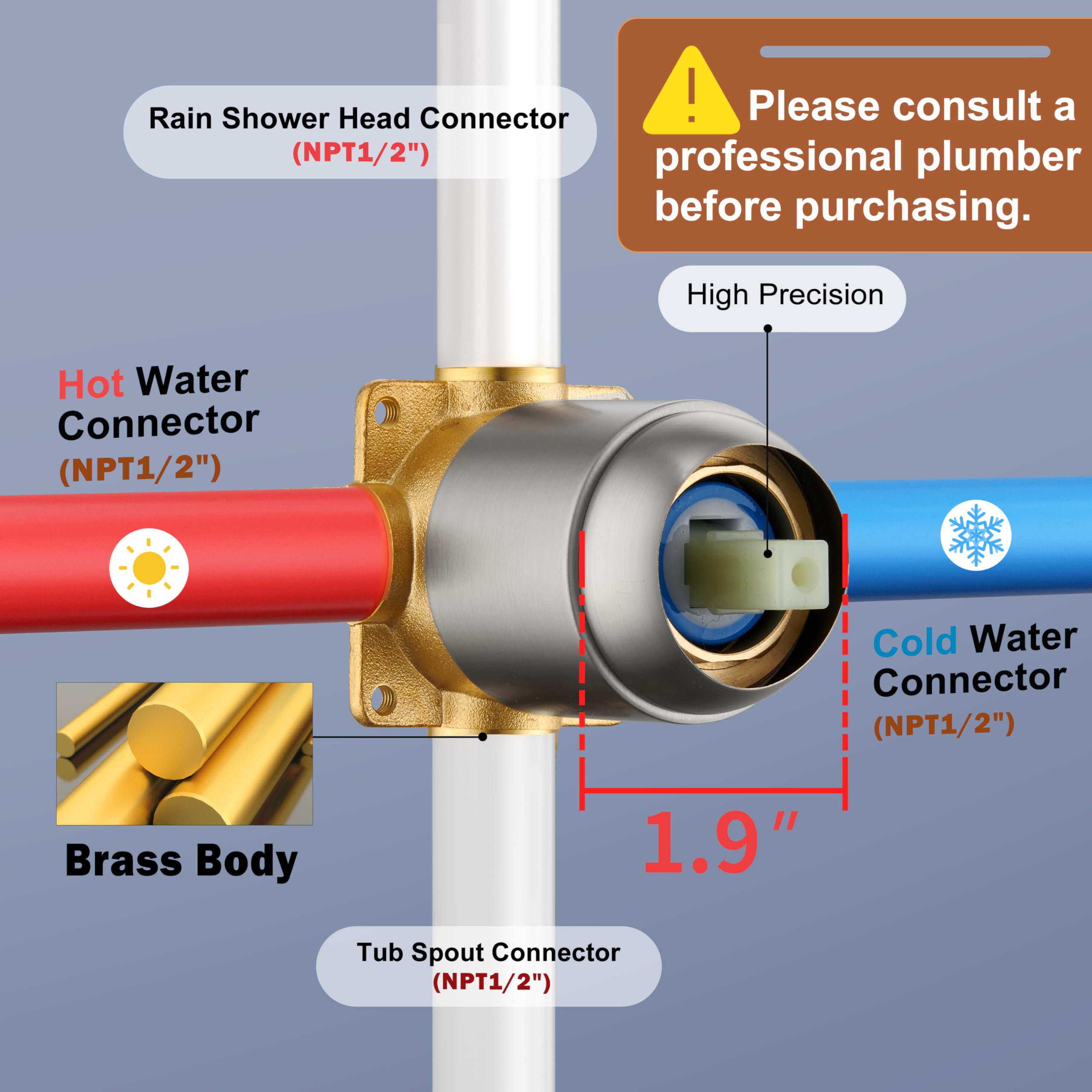 HoliSpa brushed-nickel anti-corrosion finish stands up to daily humidity